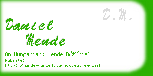 daniel mende business card